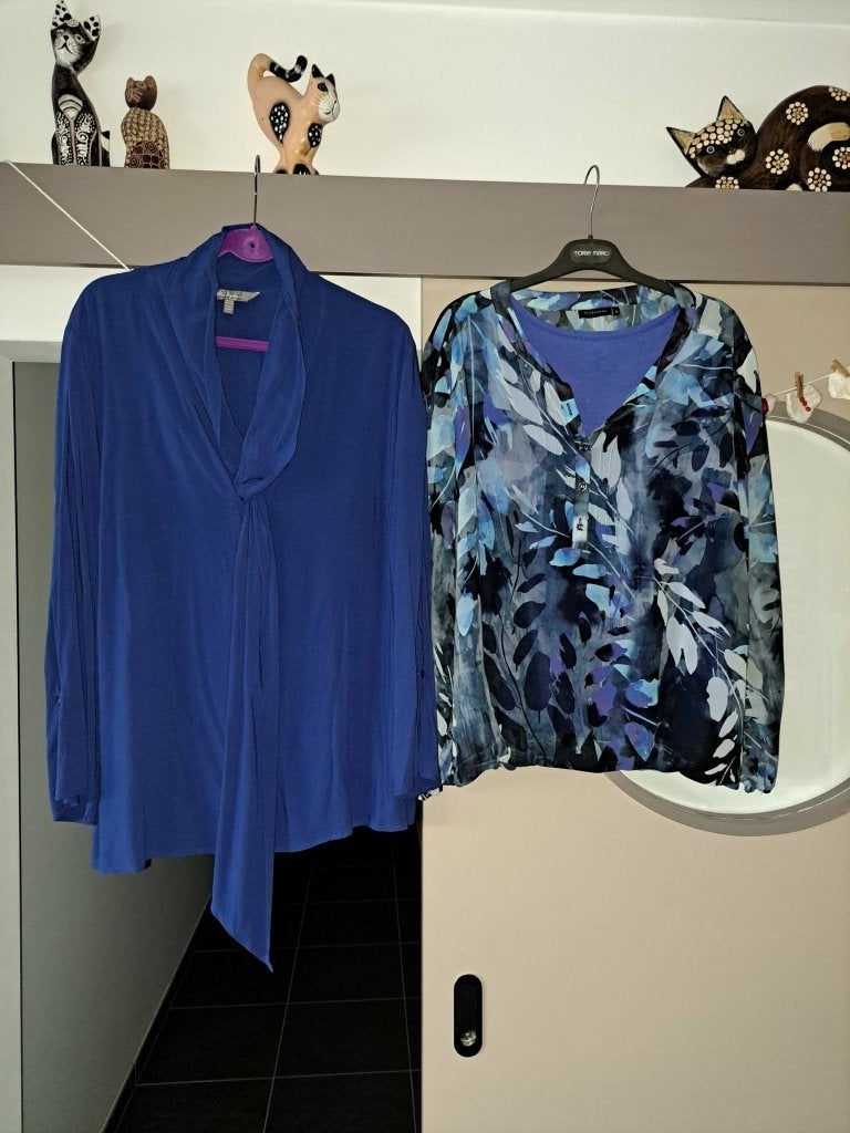 Ulla Popken en Witteveen blouses mt 46/48, Kleding | Dames, Ophalen of Verzenden, Zo goed als nieuw, Blauw, Blouse of Tuniek