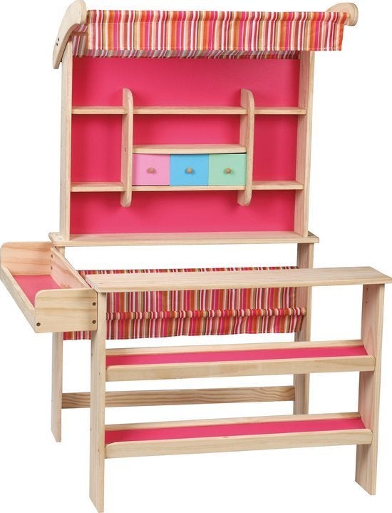 Speelgoedwinkeltje roze, Kinderen en Baby's, Speelgoed | Speelkeukens, Ophalen, Gebruikt, Hout