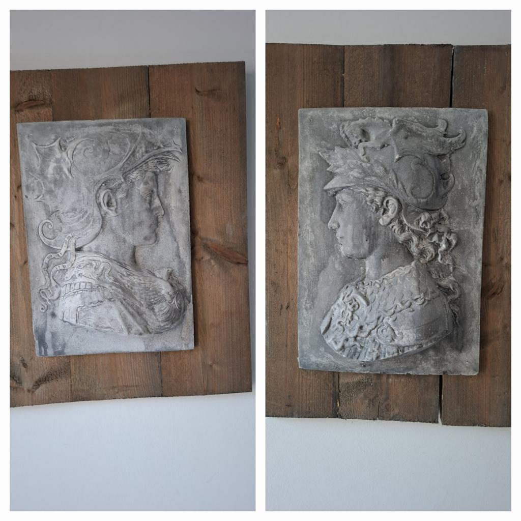2 wandpanelen met Griekse Goden, Huis en Inrichting, Ophalen, Zo goed als nieuw, Wandbord of Wandpaneel