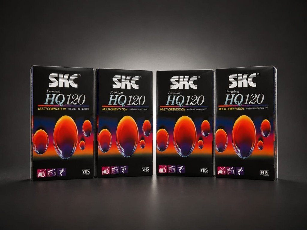 Vier lege SKC Premium HQ 120 videocassettes, Ophalen, Nieuw in verpakking, VHS