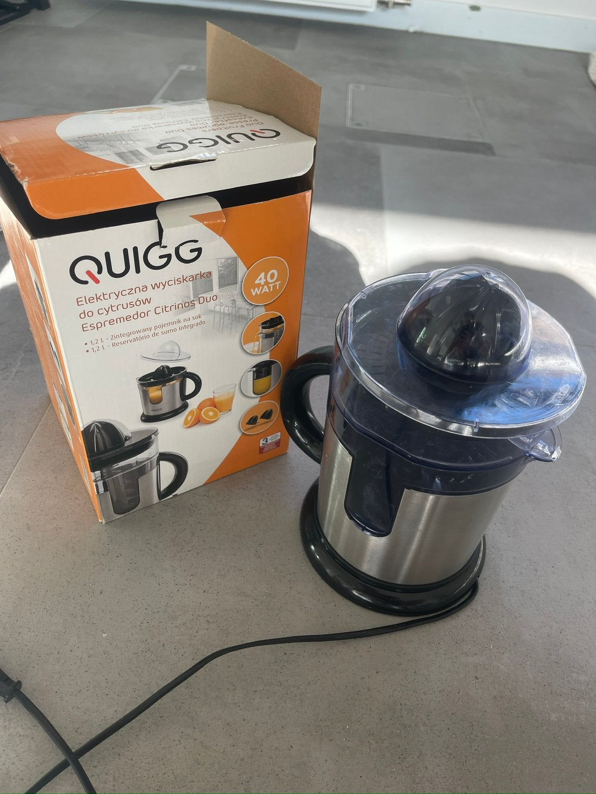 Presse-agrumes et presse-fruits électrique Quigg (1,2 L), Enlèvement ou Envoi, Comme neuf, Presse-agrume