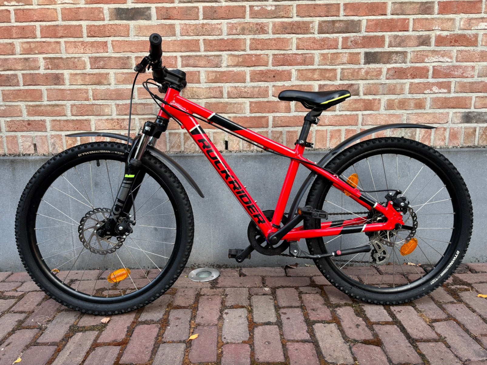 Rockrider 24 inch ST900 Mountainbike - Schijfremmen - vering, Gebruikt, Fully, Schijfrem, Ophalen
