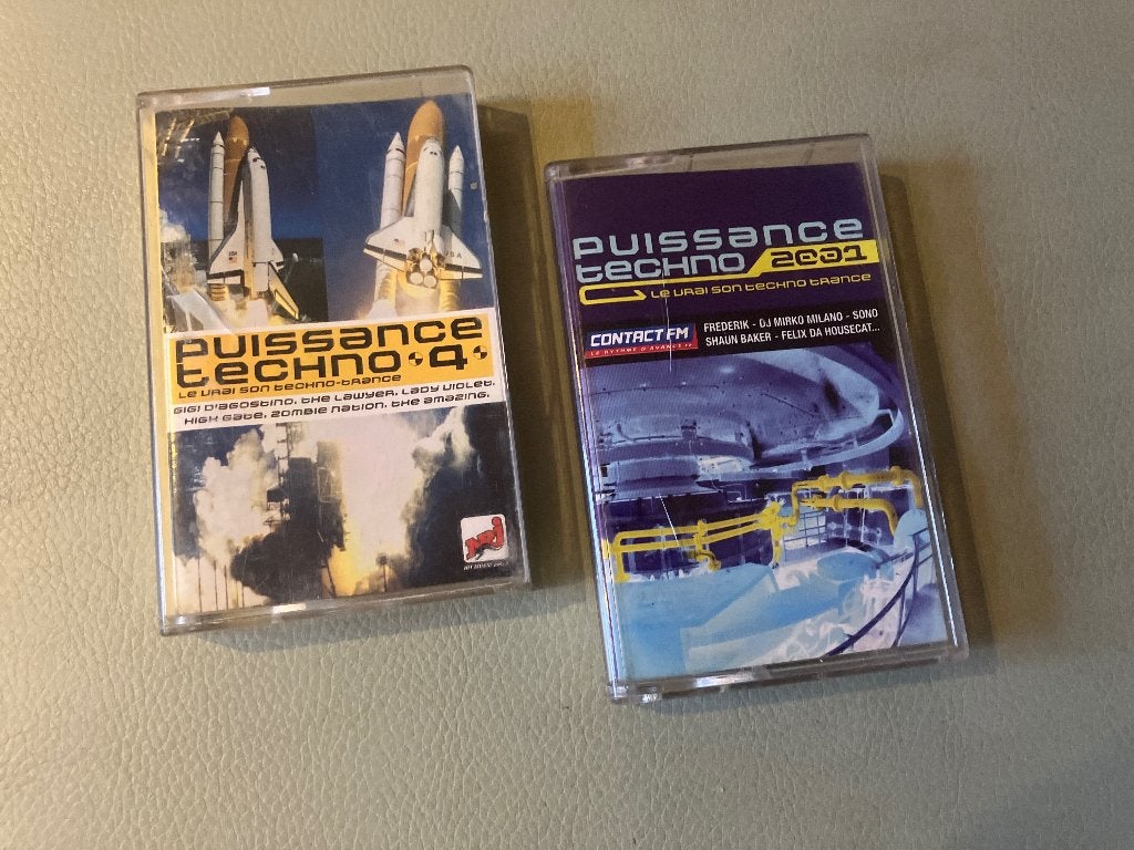 Puissance techno 4 & 2001 ( cassettes), Enlèvement ou Envoi, Comme neuf, Compilation, Techno