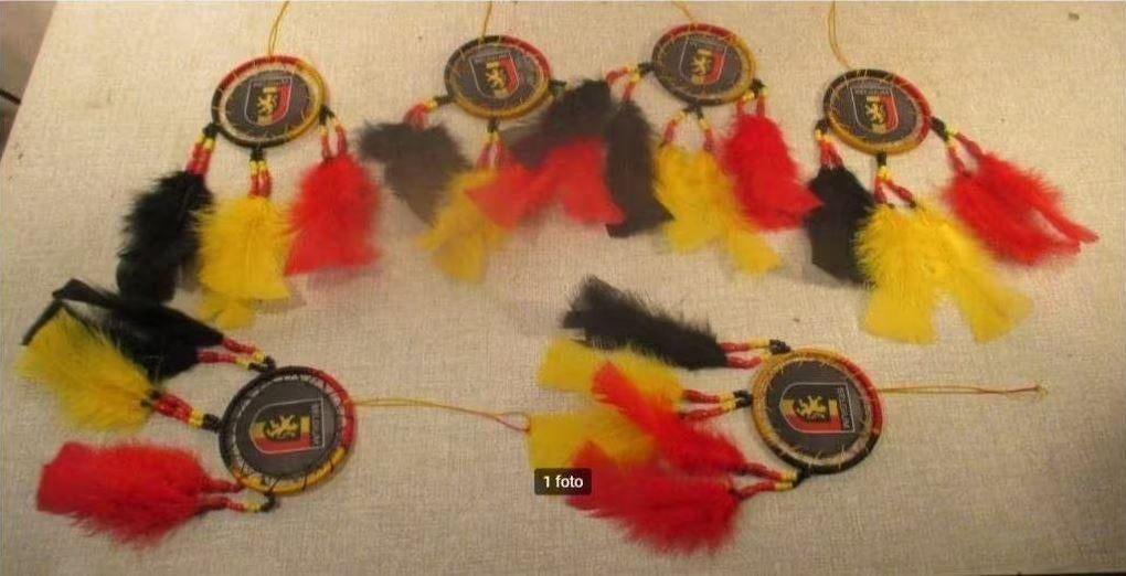 6 Nieuwe Dreamcatchers met de Belgische driekleuren, Ophalen of Verzenden, Nieuw, Overige typen