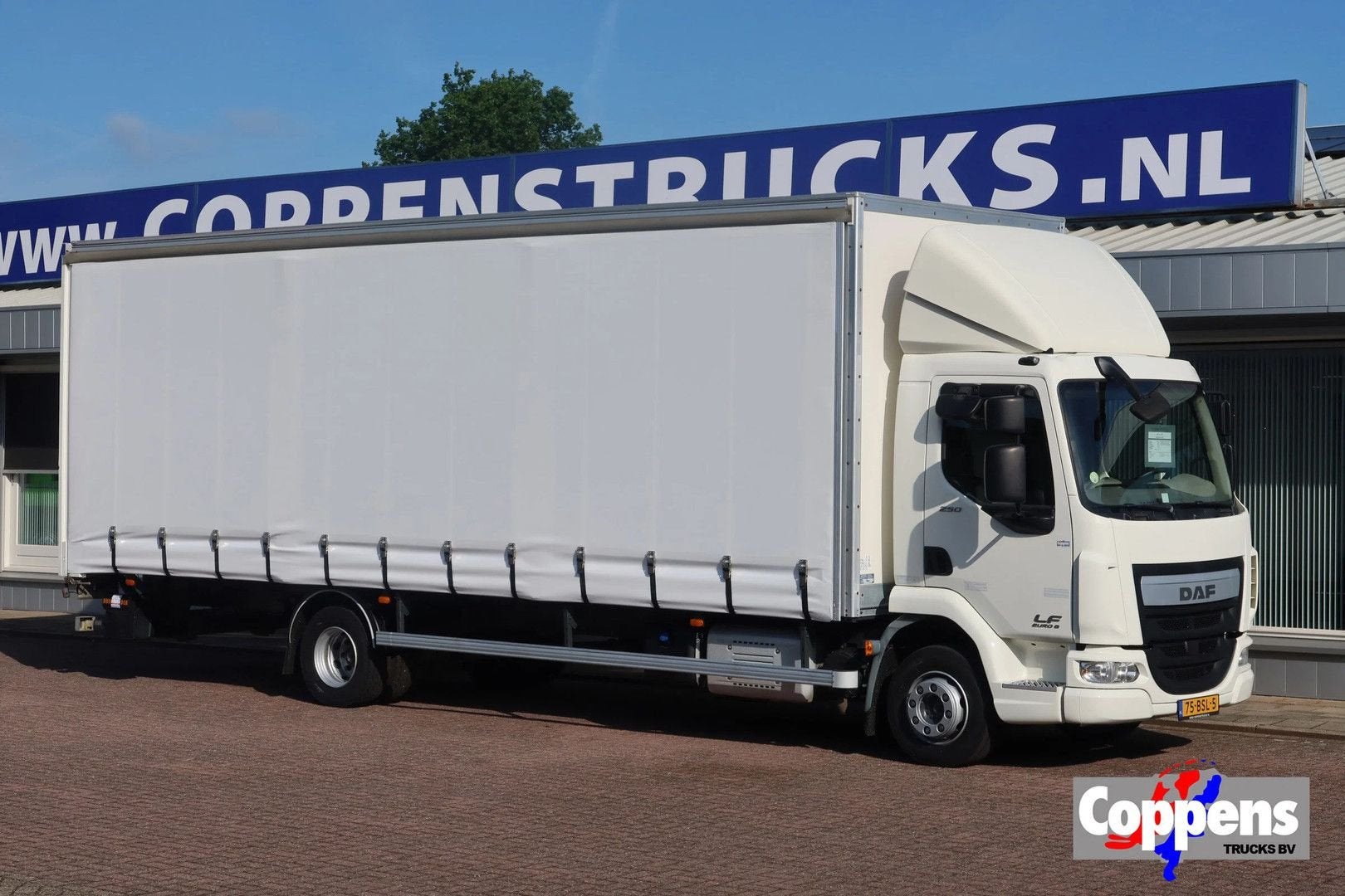 DAF LF 250 LF250 FA Schuifzeil +Dhollandia 1500 kg, Auto's, Wit, Bedrijf, DAF, Cruise Control