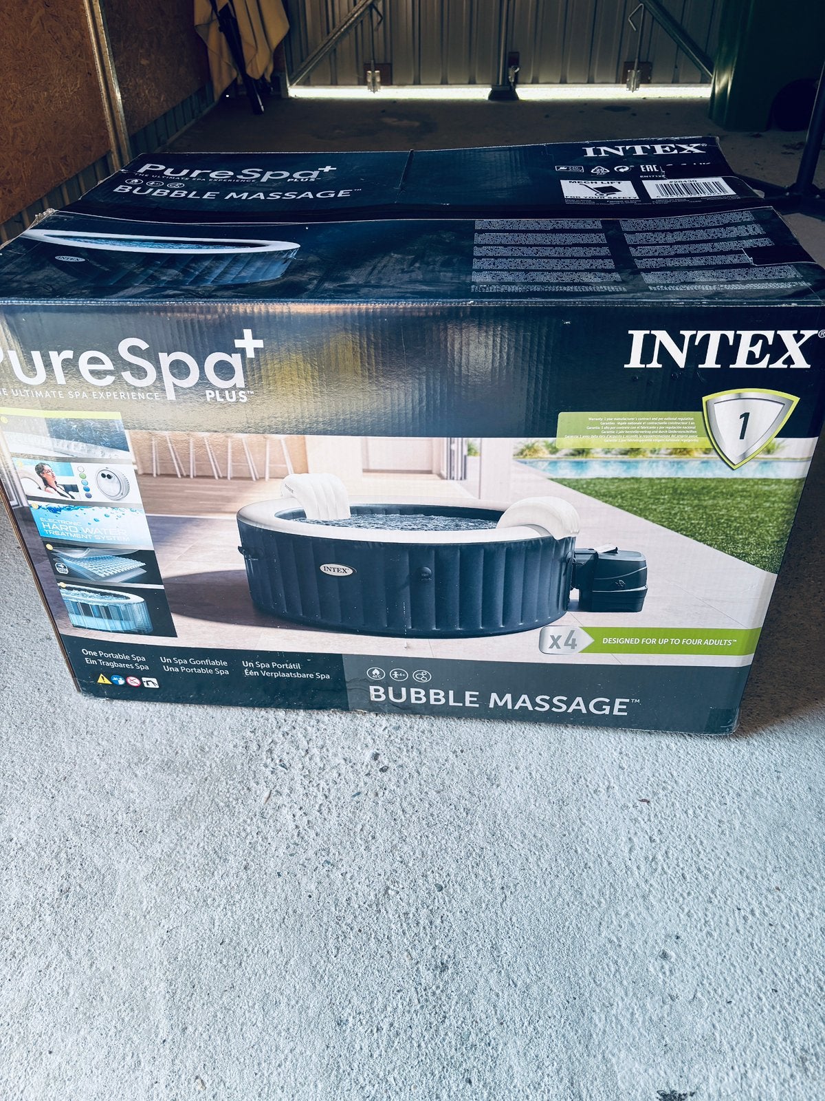 PureSpa+, Tuin en Terras, Bubbelbaden en Hottubs, Ophalen, Zo goed als nieuw, Afdekzeil, Opblaasbaar