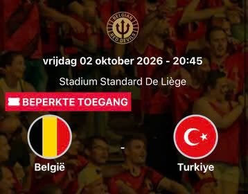Belgie - Turkije, Tickets & Billets, Sport | Football, Octobre