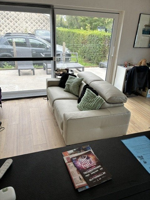 Canapé en cuir, Maison & Meubles, 75 à 100 cm, Moderne luxe lederen relax zetels, Comme neuf, Enlèvement
