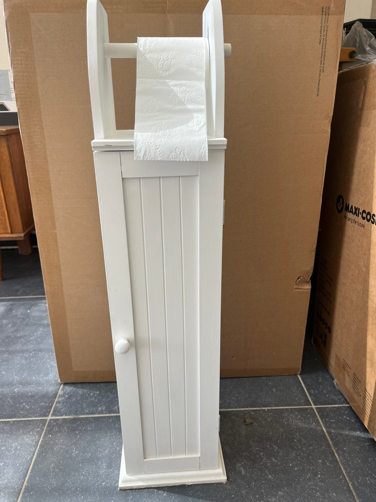 Vintage toiletrol houder, Ophalen, Zo goed als nieuw