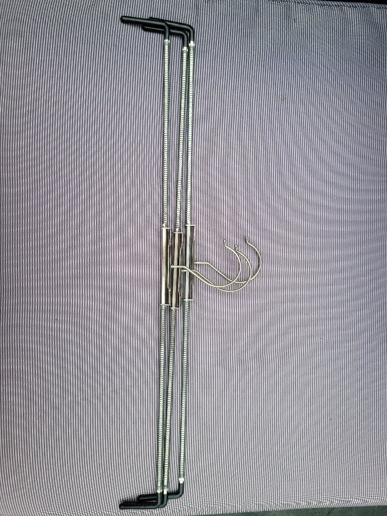 3 kleerhangers broek met veer, Enlèvement, Utilisé, Métal, Adultes