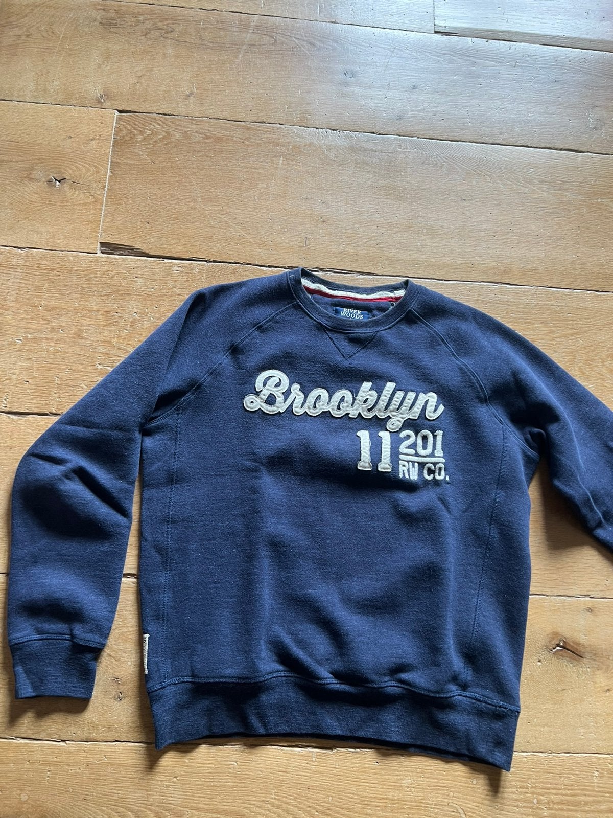 Warme pull River Woods maat Large, Ophalen, Zo goed als nieuw, Maat 52/54 (L), Blauw