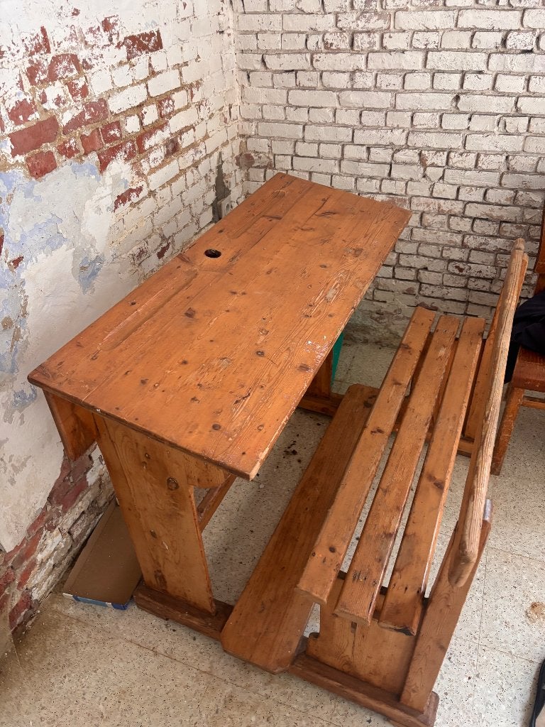 Bureau d'école, Maison & Meubles, Bureaux, Enlèvement, Antique, Bureau enfant, Bois