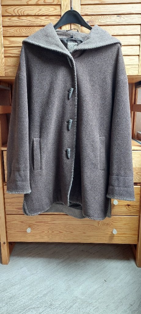 Wollen jas, Ophalen of Verzenden, Gedragen, Maat 38/40 (M), Bruin