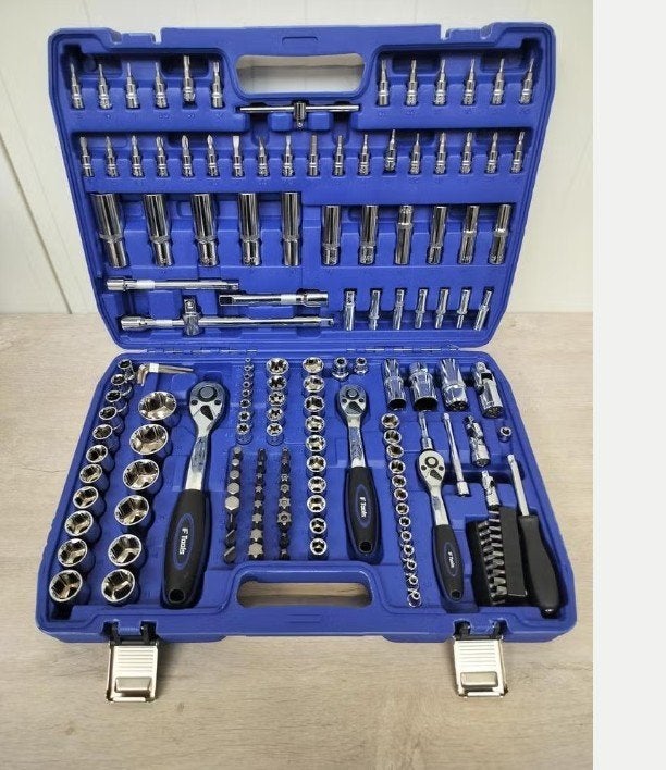 Doppenset ratelset 171 dlg 72 tands. F-tools. Nieuw!!, Enlèvement, Neuf