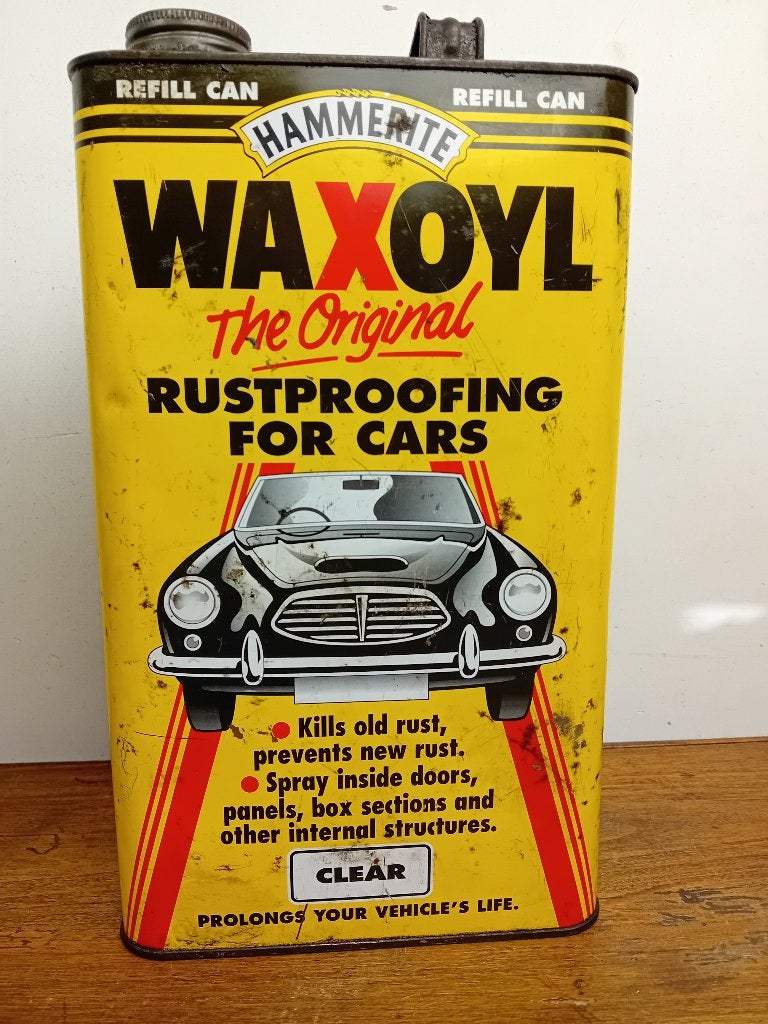 Grande boîte d'antirouille WAXOYL pour voitures 5L, Collections, Boîte en métal, Enlèvement ou Envoi, Comme neuf