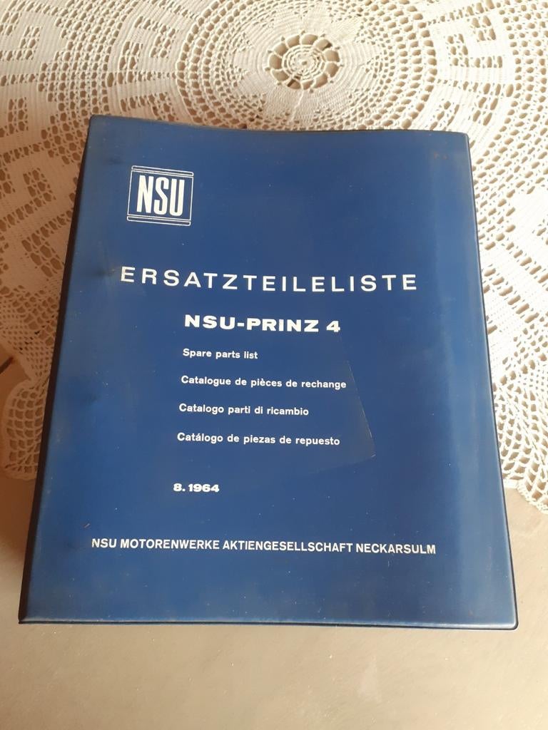 Nsu originele werkhandboeken, Enlèvement ou Envoi