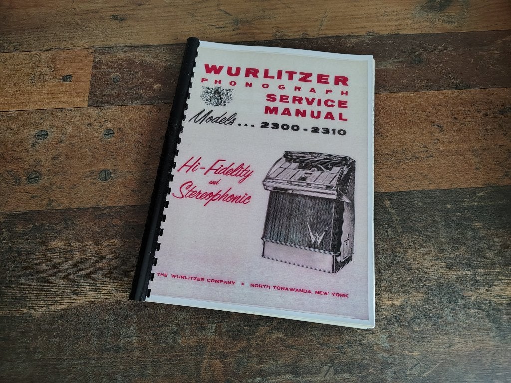 Service Manual: Wurlitzer 2300 (1959) jukebox nieuw !!, Envoi, Wurlitzer