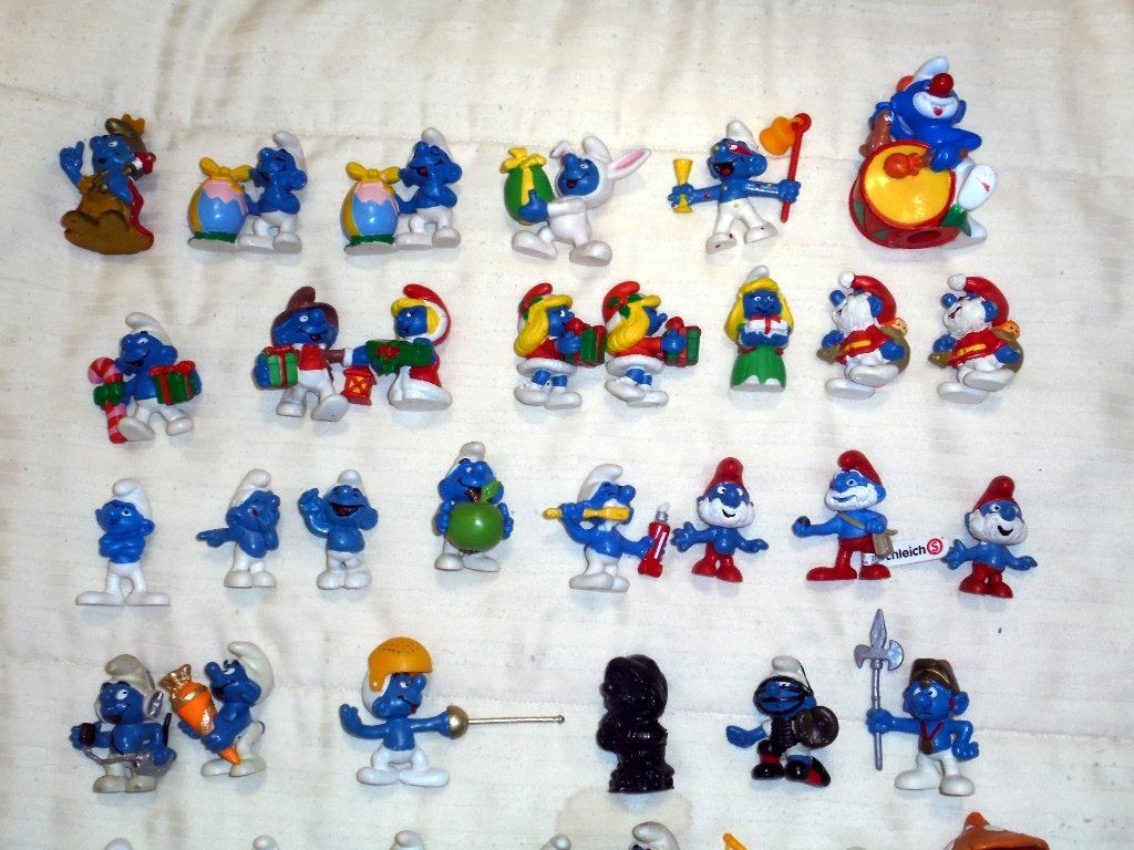 smurfen in 1 lot of per stuk (deel 1 & 2 ), Ophalen of Verzenden, Gebruikt, Poppetje, Figuurtje of Knuffel