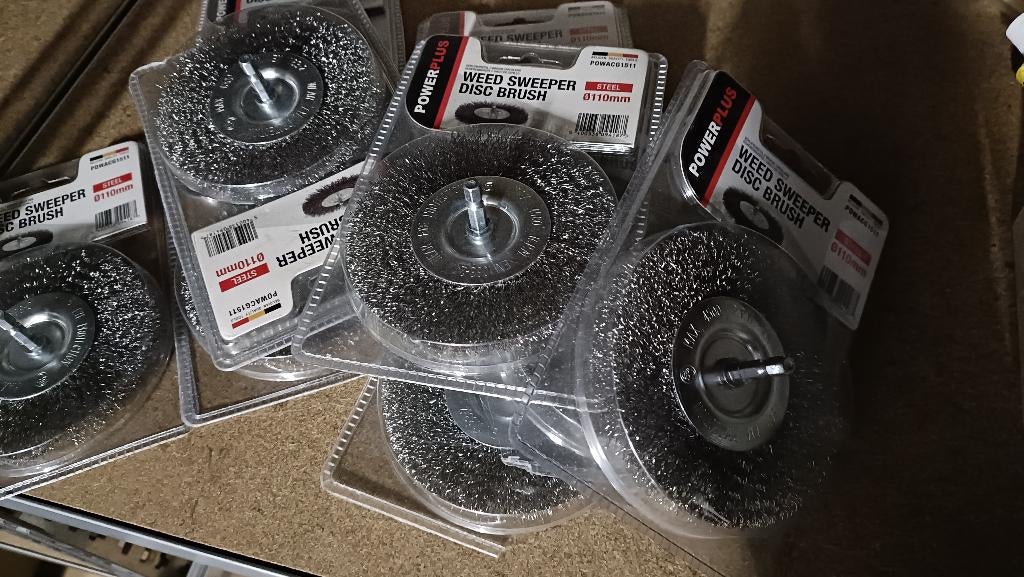 10 stalen onkruidborstels Ø 110 mm - VARO POWACG1511, Ophalen of Verzenden, Nieuw, Powerplus