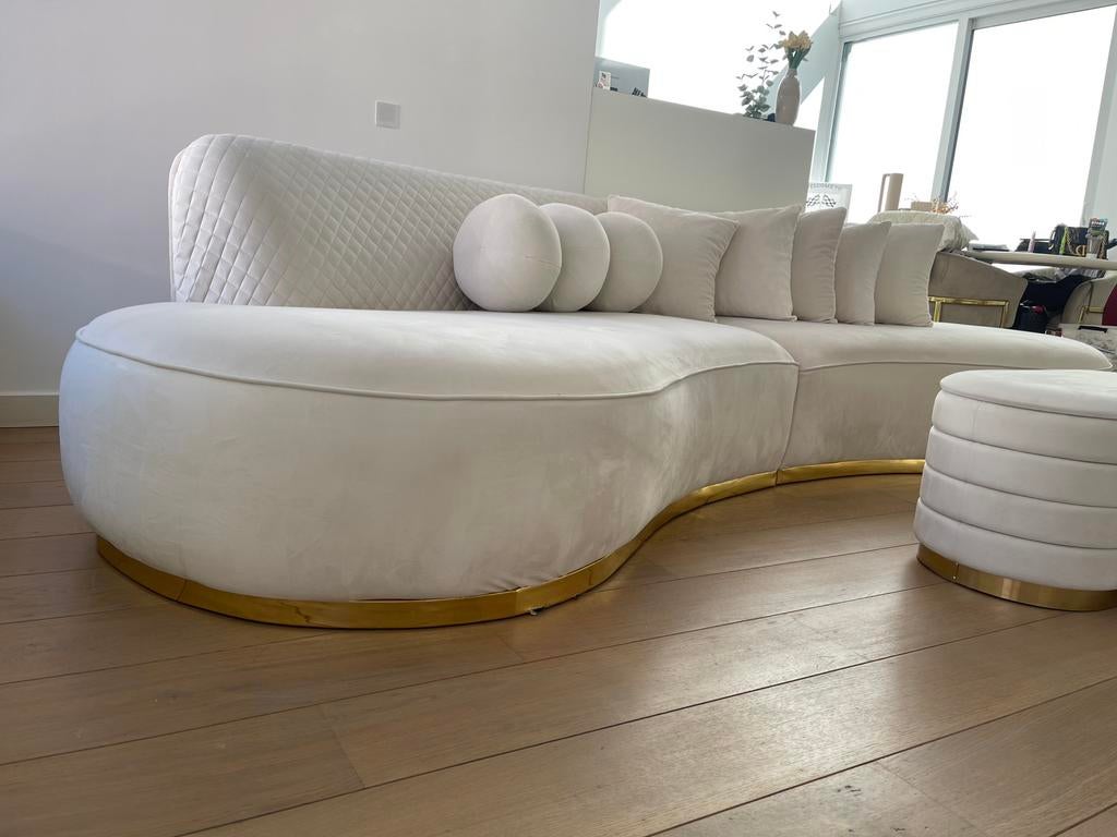 Chaise ovale ronde de forme organique, Enlèvement, Comme neuf, Tissus
