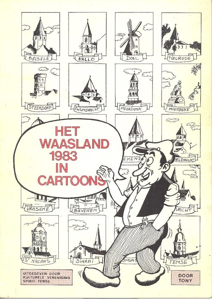 Verzameling Tony Van Drom Cartoons Waasland., Boeken, Meerdere stripboeken, Ophalen of Verzenden, Gelezen, Tony Van Drom