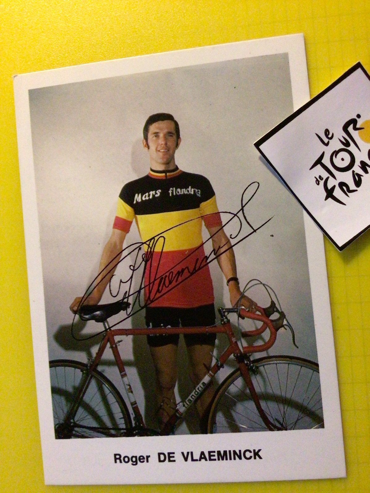 wielerkaart   team  flandria mars roger  de vlaeminck, Verzenden, Zo goed als nieuw