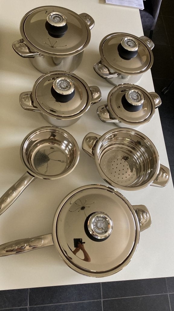 12 delige pannenset Fischner, nieuw, Maison & Meubles, Enlèvement, Neuf, Ensemble de casseroles