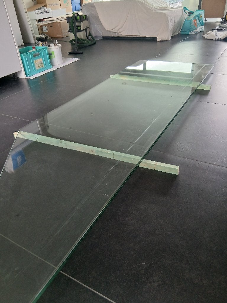Glazen balustrade, Ophalen, Gebruikt