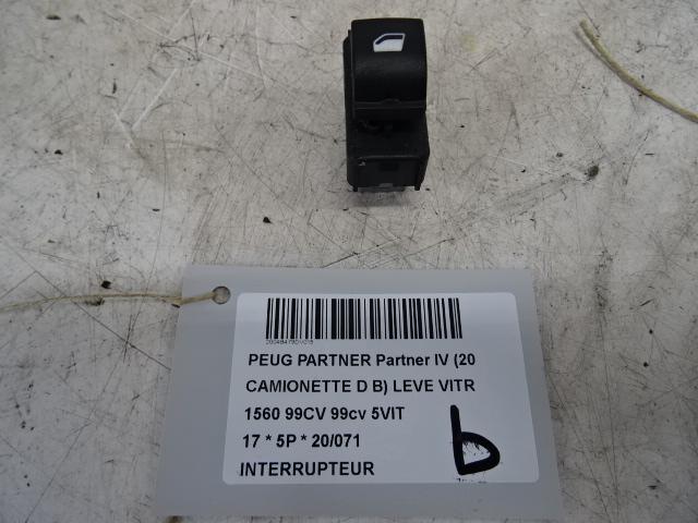 COMMUTATEUR Partner (GC / GF / GG / GJ / GK) (98016307ZD), Autos : Pièces & Accessoires, Tableau de bord & Interrupteurs, Peugeot