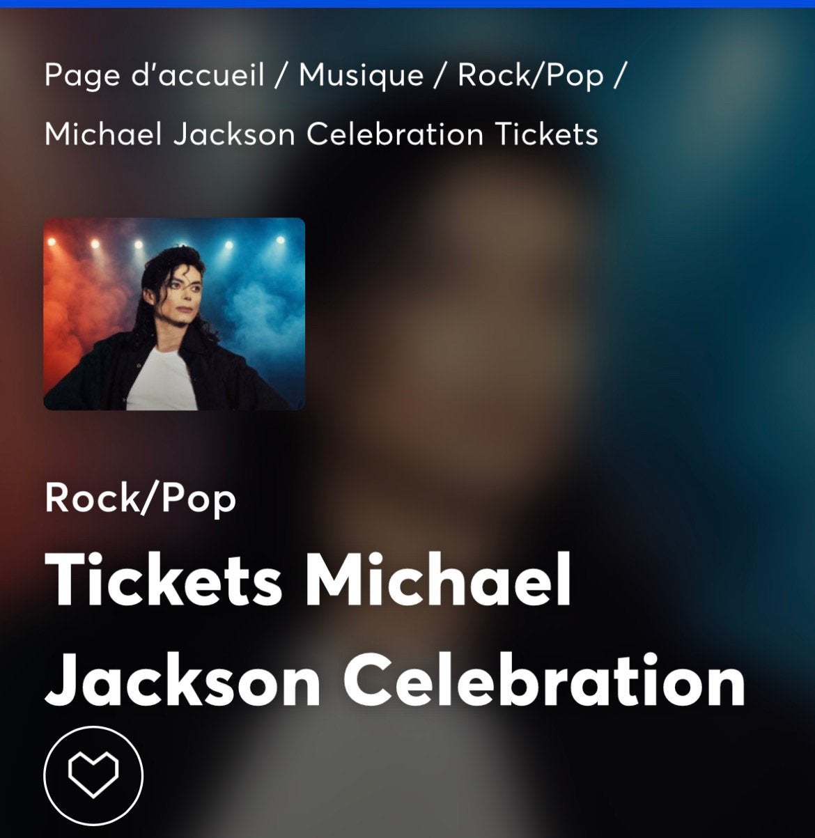 3 Tickets concert Mickael jackson (sergio cortes) 31/10/26