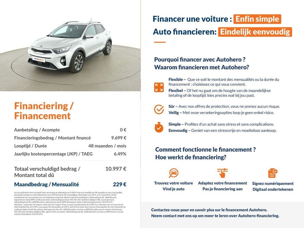 Kia Stonic 1.0 TGDI Spirit (bj 2018), Auto's, Kia, Voorwielaandrijving, Gebruikt, Zwart, Lichtsensor