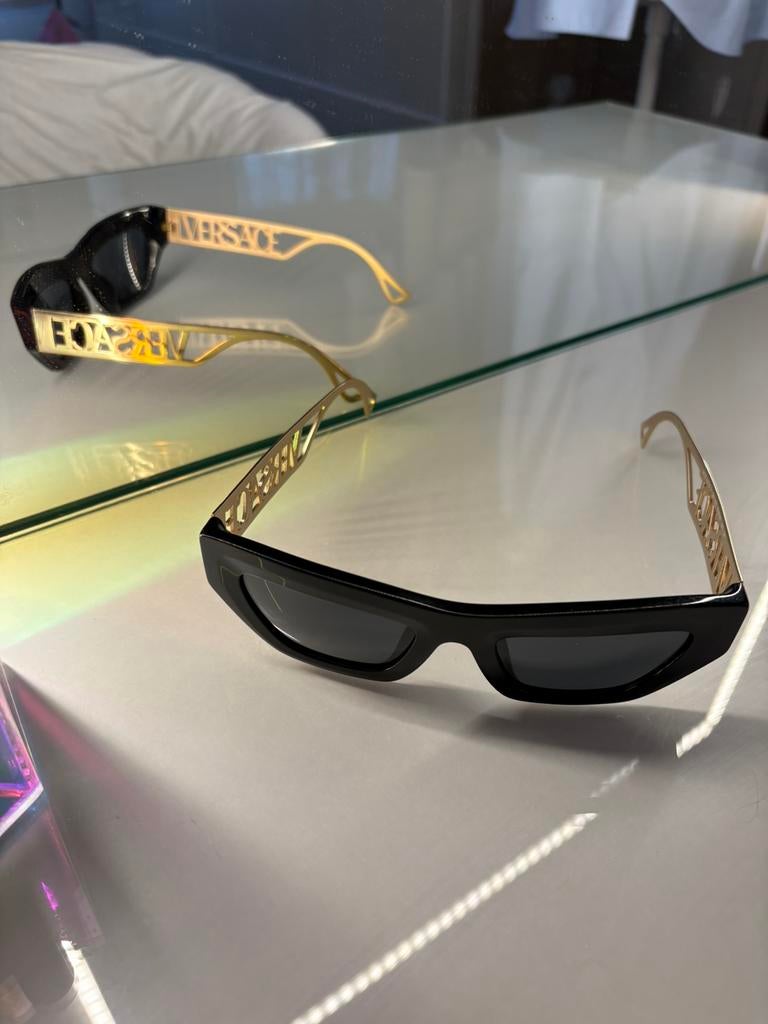 Versace zonnebril OVF4432U – Nieuw met doos & certificaat, Ophalen of Verzenden, Zo goed als nieuw, Zwart, Zonnebril