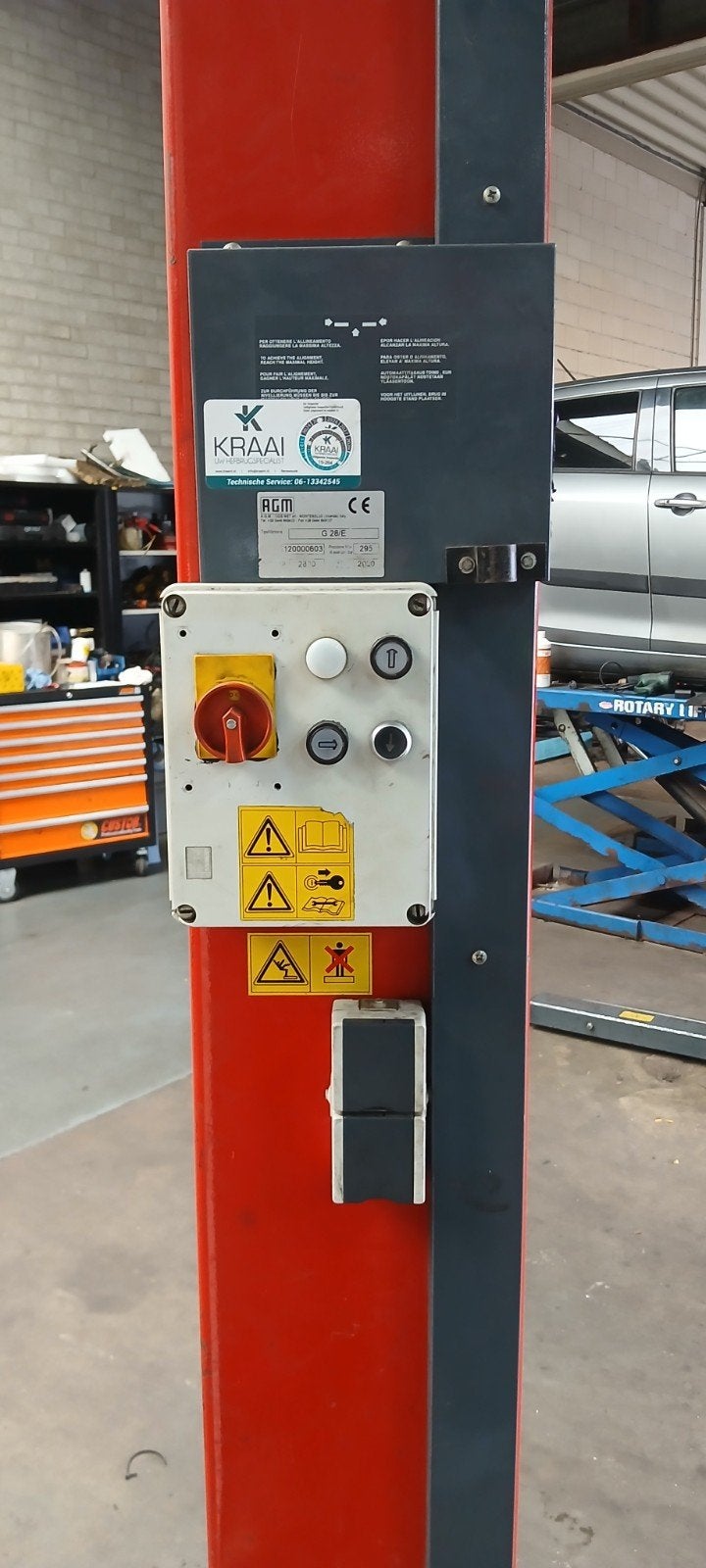 2 koloms hefbrug 2800kg, Ophalen