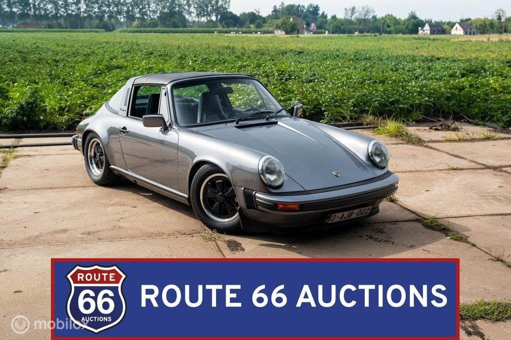 Porsche 911 Targa | 1975 | Route 66 Auctions, Auto's, Zwart, Bedrijf, Overige carrosserie, Porsche