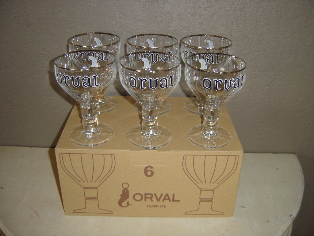 6 Verres Orval 33 cl, Collections, Enlèvement