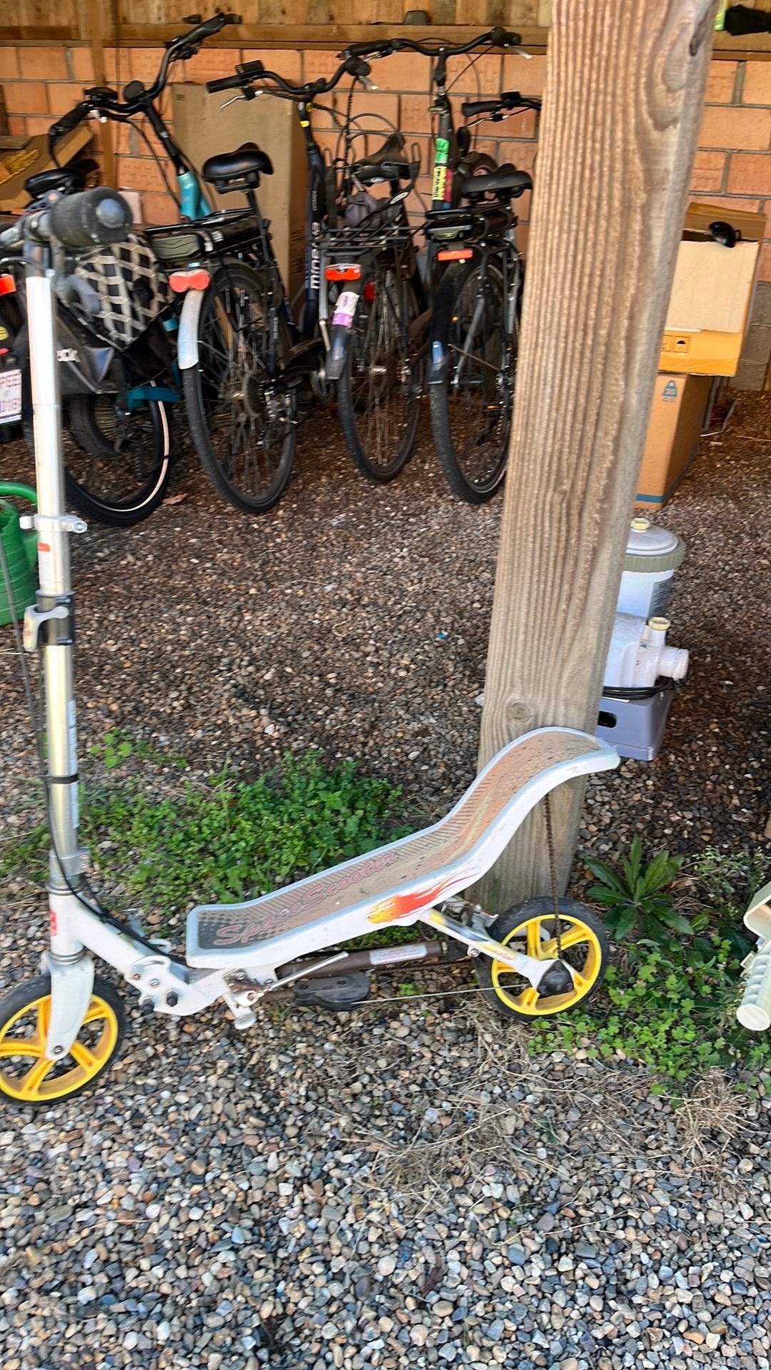 Space scooter, Ophalen, Gebruikt