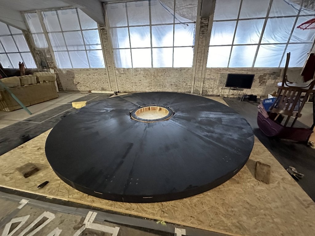 Draaiend podium (diameter 4,5m), Muziek en Instrumenten, Ophalen, Gebruikt