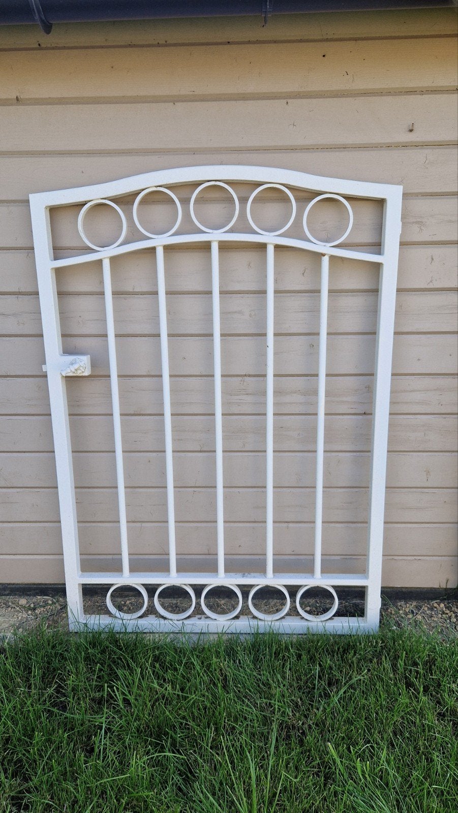 Poort ijzer 146cm x 102,5 cm wit gelakt, Tuin en Terras, Tuinpoorten, Ophalen, Gebruikt, 100 tot 150 cm, 100 tot 150 cm