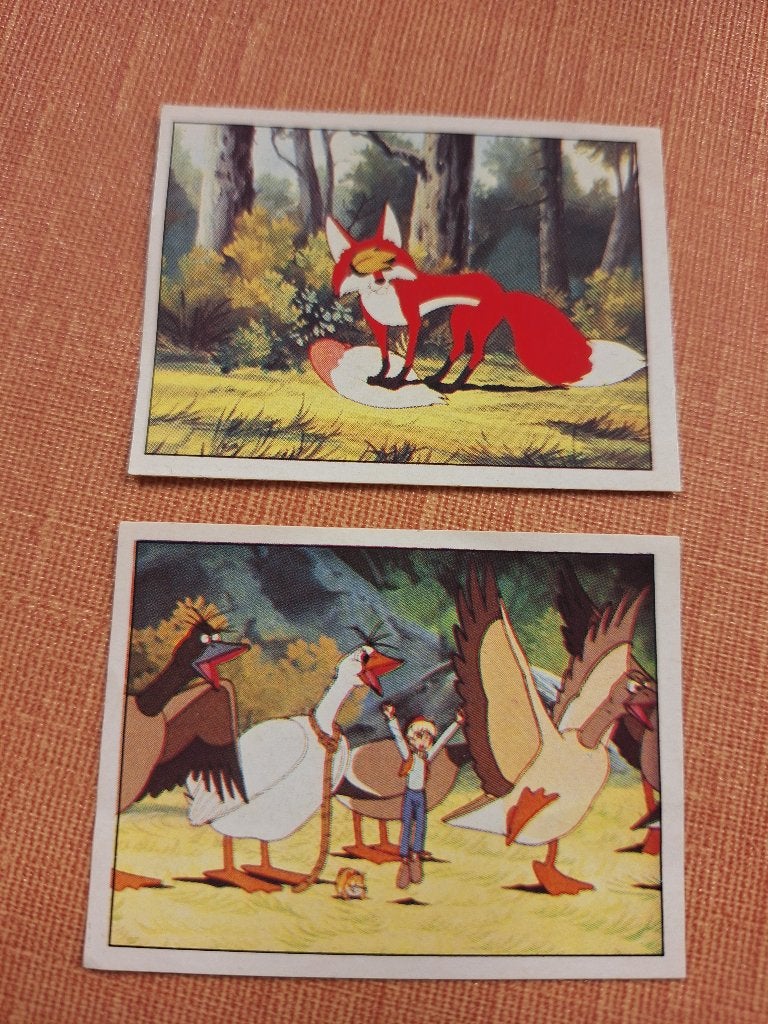 2 foto's van Nils Holgersson Panini, Ophalen of Verzenden, Zo goed als nieuw