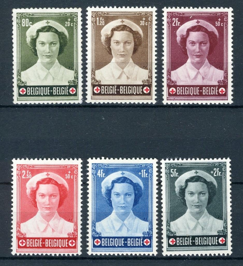 (B) 912/917 MH 1953 - Princesse Joséphine-Charlotte., Enlèvement ou Envoi, Non oblitéré, Trace d'autocollant