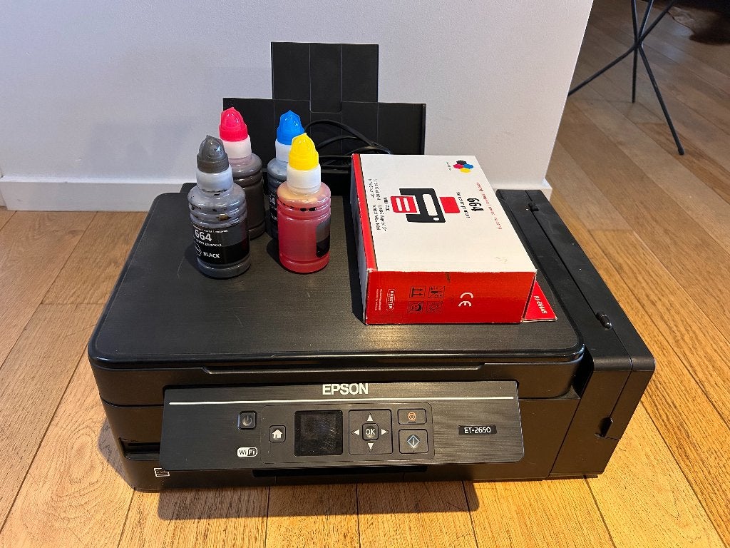 Epson 2650 All-in-one wifi kleurenprinter + inktflesjes, Computers en Software, Gebruikt, Fotoprinter, Draadloos, Ophalen of Verzenden