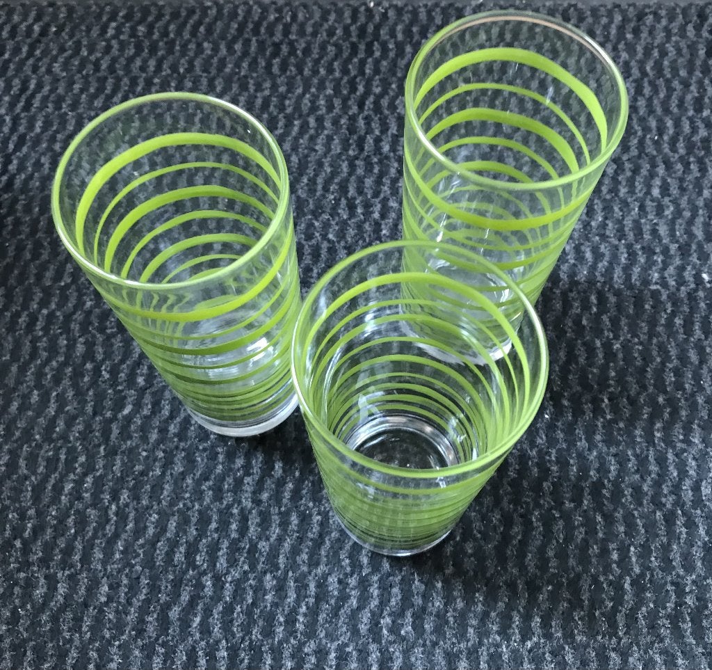 3 verres à eau (verts), Collections, Enlèvement