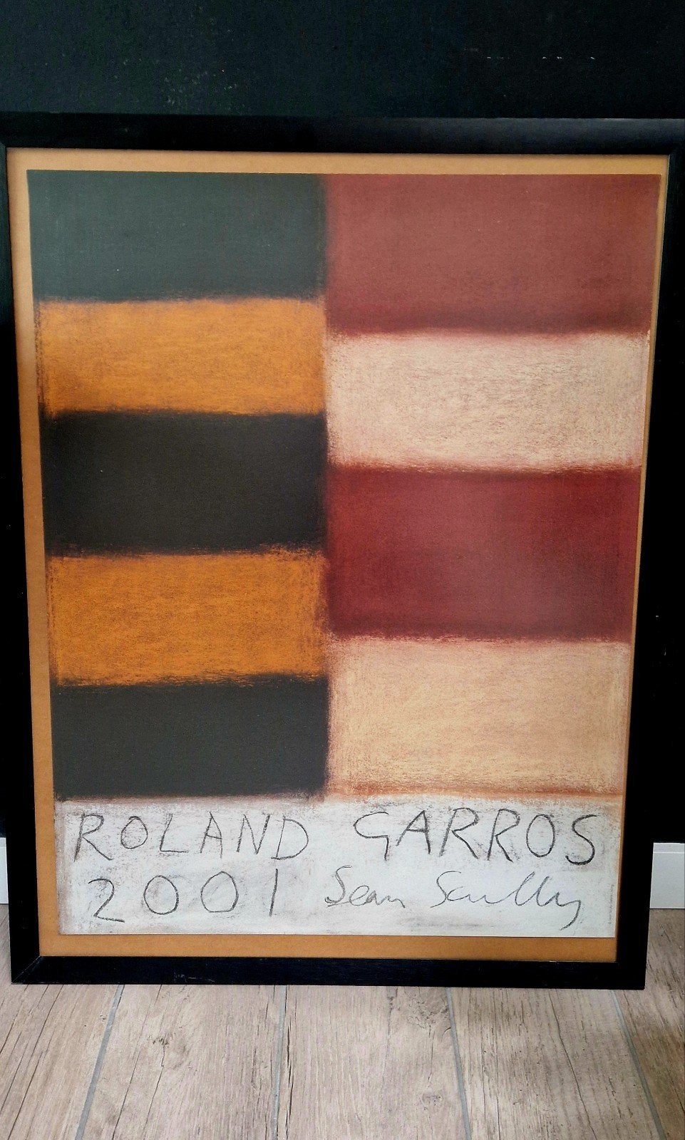 Affiche Roland Garros 2001 - Sean Scully, Collections, Posters & Affiches, Comme neuf, Sport, A1 jusqu'à A3, Rectangulaire vertical