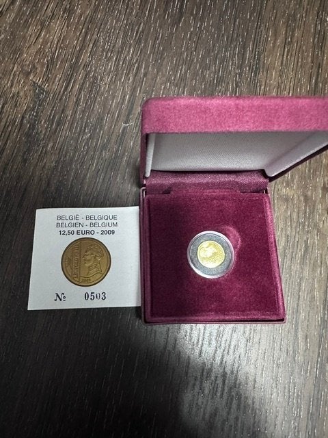 Belgie, 12,5 euro gouden munt uit 2009, Ophalen of Verzenden, België, Overige waardes, Losse munt