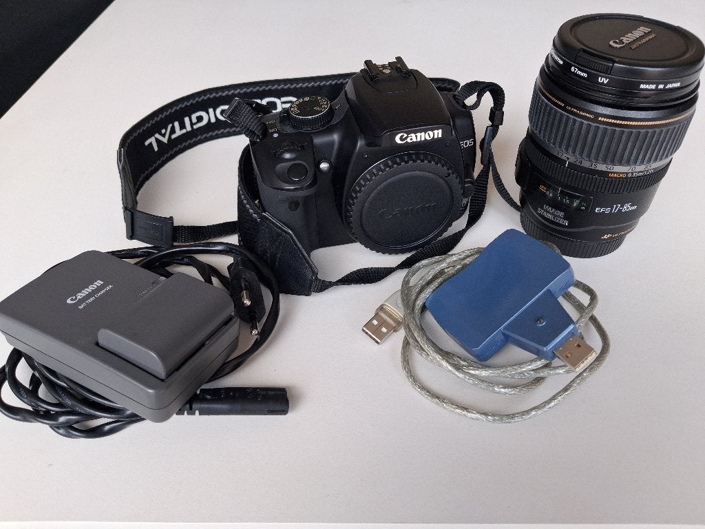 Canon reflexcamera EOS 400D + lens EFS 17-85mm, Audio, Tv en Foto, Fotocamera's Digitaal, Ophalen, Gebruikt, Spiegelreflex, Canon
