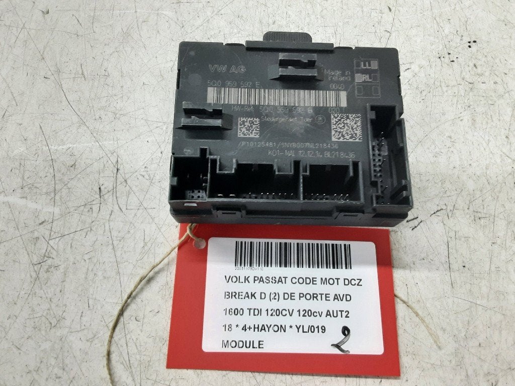 UNITE ELECTRONIQUE Passat Variant (3G5) (5Q0959592E), Autos : Pièces & Accessoires, Volkswagen, Mevr. I. Hauben, Utilisé, Rue de l'Espoir 34 34
4030  GRIVEGNÉE, BE