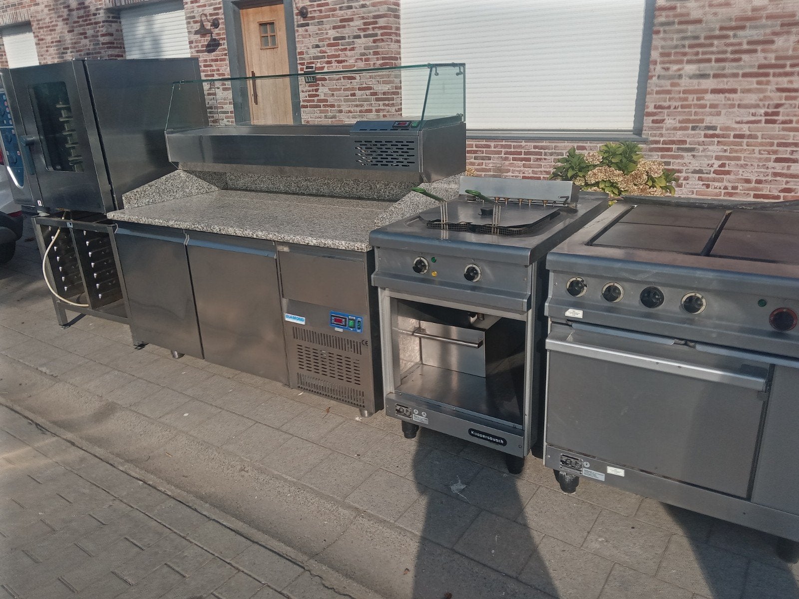 volledige Inox horeca keuken, Ophalen, Gebruikt, Staal of Inox, Overige kleuren