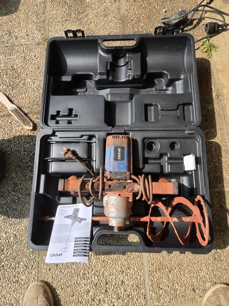 CARAT elektrische mixer / betonmixer in koffer, Doe-het-zelf en Bouw, Ophalen of Verzenden