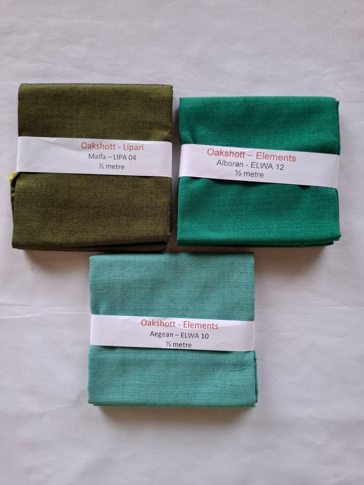 Oakshott patchworkstoffen in groene degradatie., Hobby & Loisirs créatifs, Enlèvement ou Envoi, Neuf, Coton