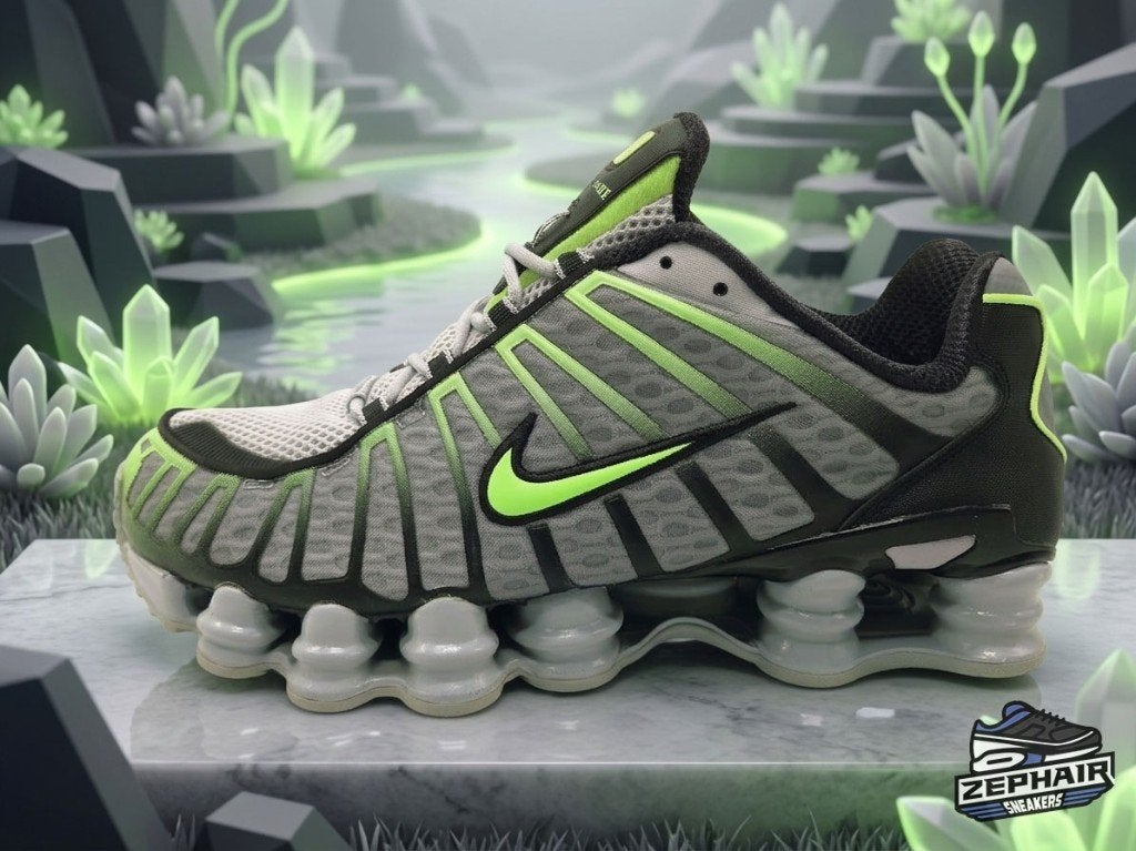 Nike Air Max Shox TL 'Wolf Grey/Lime Blast' EU44 2019, Kleding | Heren, Schoenen, Overige kleuren, Verzenden, Nike, Sneakers